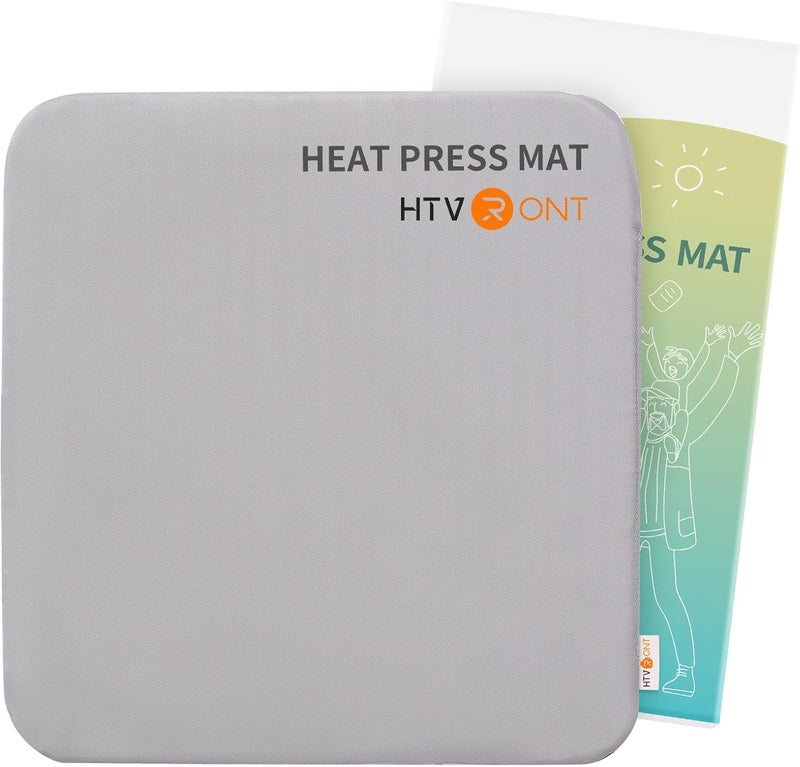 HTVRONT Heat Press Mat Compatible with Cricut Cutting Machine, Heat Press Pad 15"x15" for Craft Vinyl Ironing Insulation Transfer, Double Sides Applicable Heat Mat for Heat Press Machines - Image 1